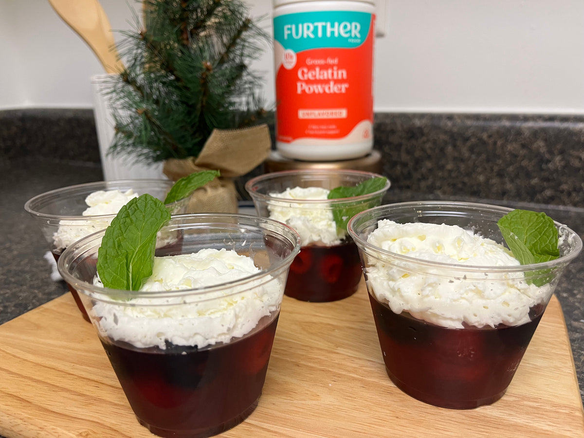 Image of Gelatin cups with jar of Gelatin