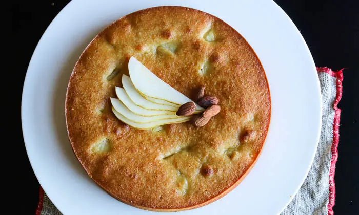 5-Ingredient-Magically-Moist-Almond-Pear-Cake Further Food