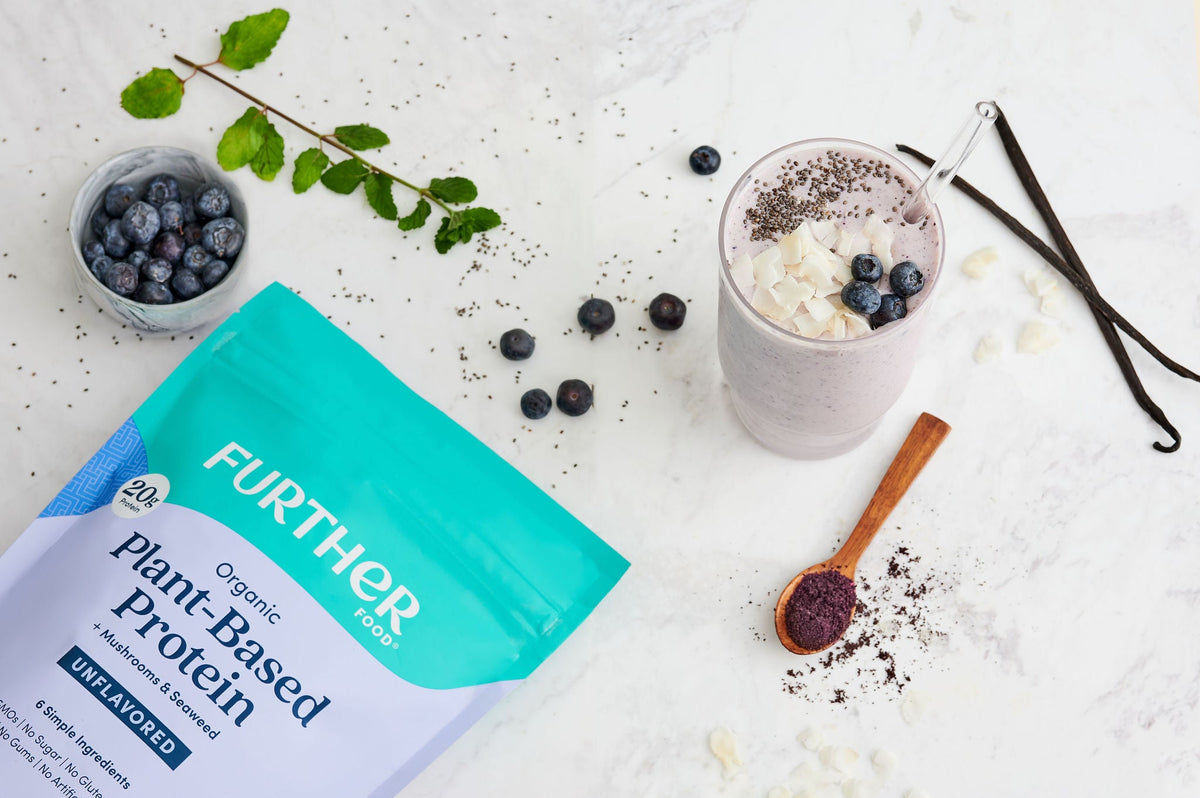 Blueberry Coconut Protein Smoothie