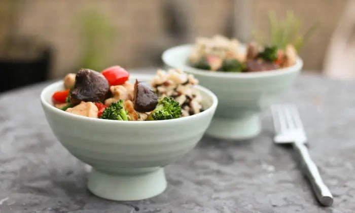 Colorful-Broccoli-Mushroom-Chicken-Stir-fry-with-Wild-Rice Further Food