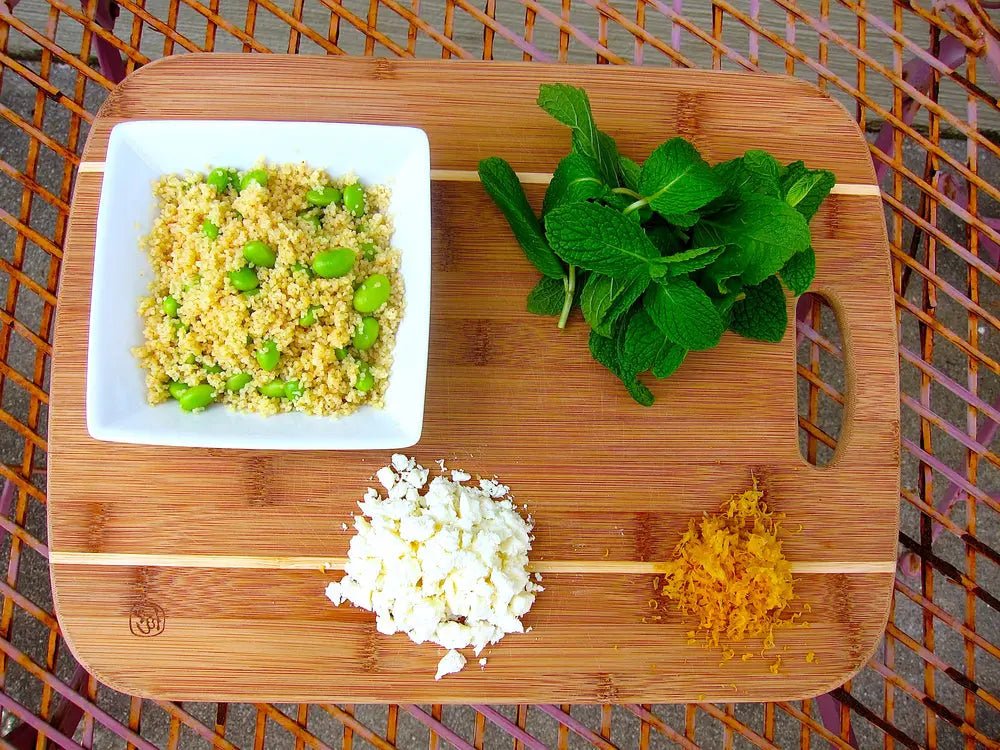 Couscous-Salad-with-Edamame-Feta-and-Mint Further Food