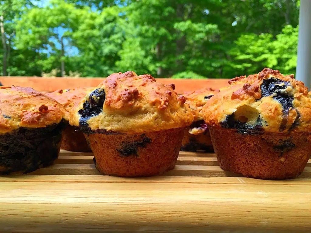 Fluffy-Healthy-Blueberry-Yogurt-Muffins-with-Flaxmeal Further Food