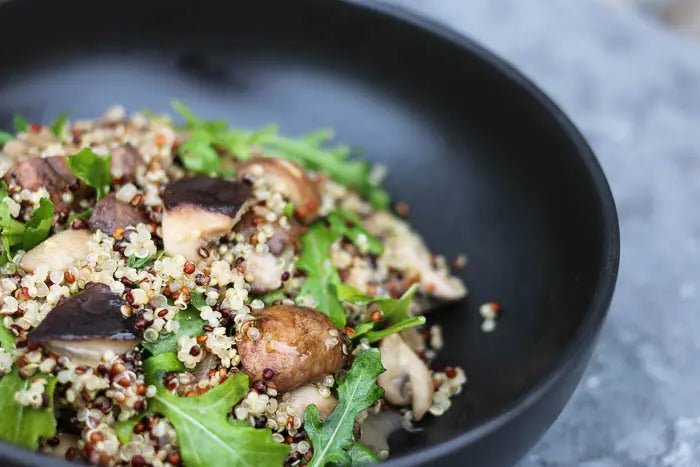 Mushroom-Arugula-and-Quinoa-Bowl Further Food