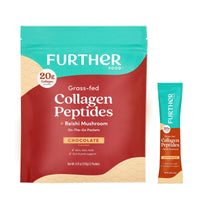 Chocolate Collagen Peptides Powder - Further Food -  Stick-Packets-12-ct.