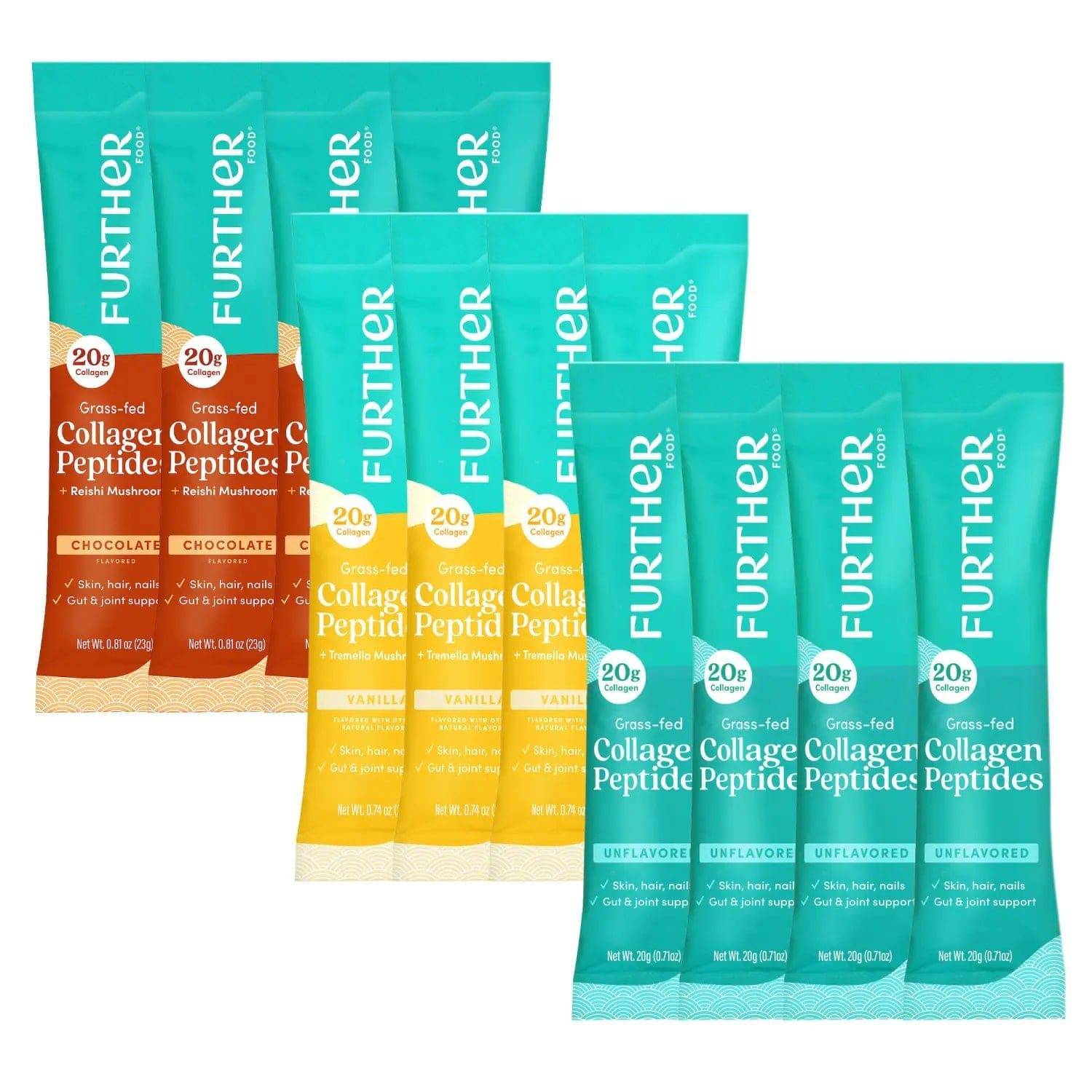 Collagen Stick Pack Bundle - 12 ct. | Further Food 